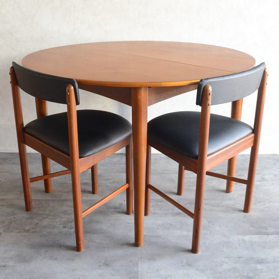 Jentique コンパクト エクステンション ラウンドテーブル99(天板剥離再塗装済)