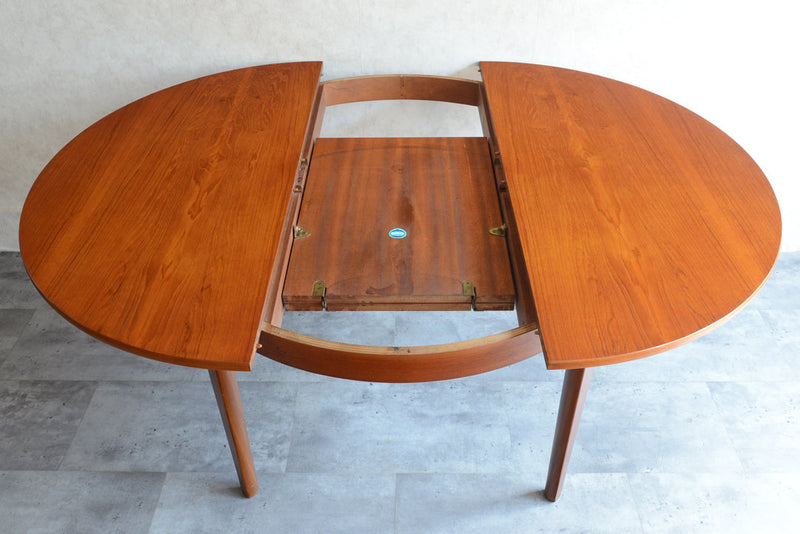 Nathan ネイサン エクステンション ラウンド ダイニングテーブル 11(天板剥離再塗装済）