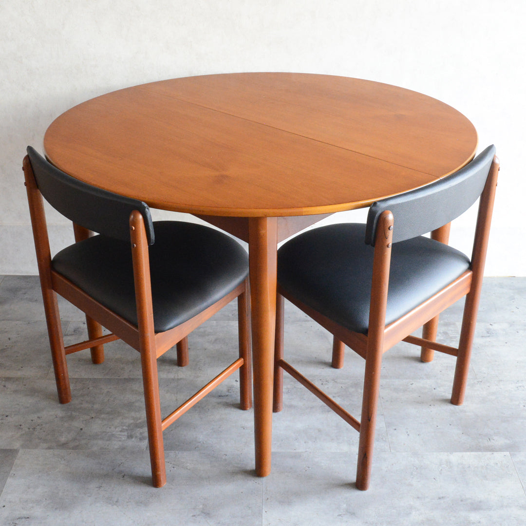 Jentique コンパクト エクステンション ラウンドテーブル99(天板剥離再塗装済)