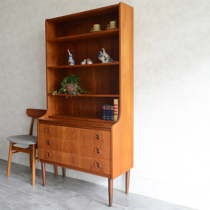 デンマークヴィンテージ ブックシェルフ (ビューロー付）P-２
