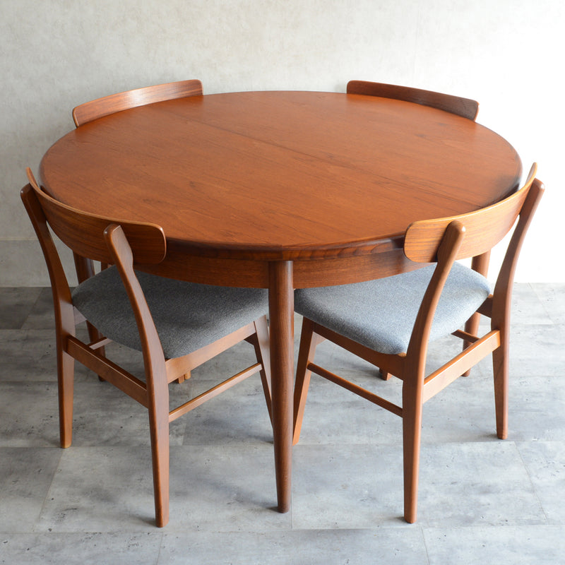 G-PLAN ジープラン エクステンション ラウンドテーブル84(天板剥離再塗装）