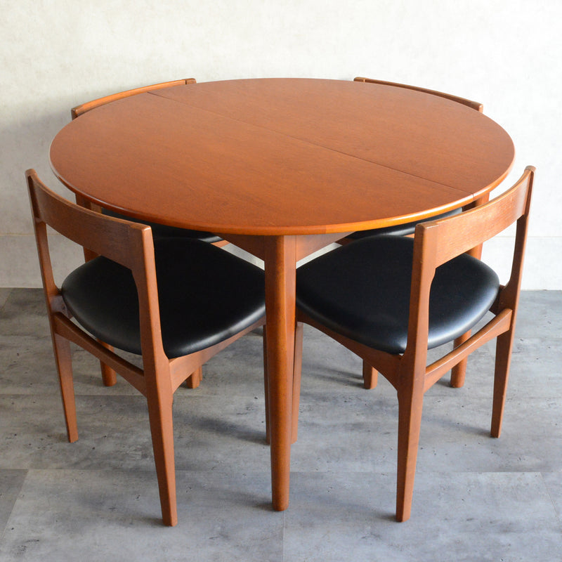 Jentique コンパクト エクステンション ラウンドテーブル 04 (天板剥離再塗装済)