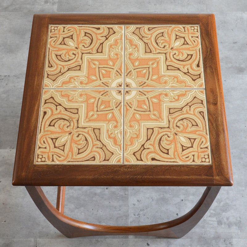 G-PLAN ジープラン タイルトップ ネストテーブル15（天板剝離再塗装済）