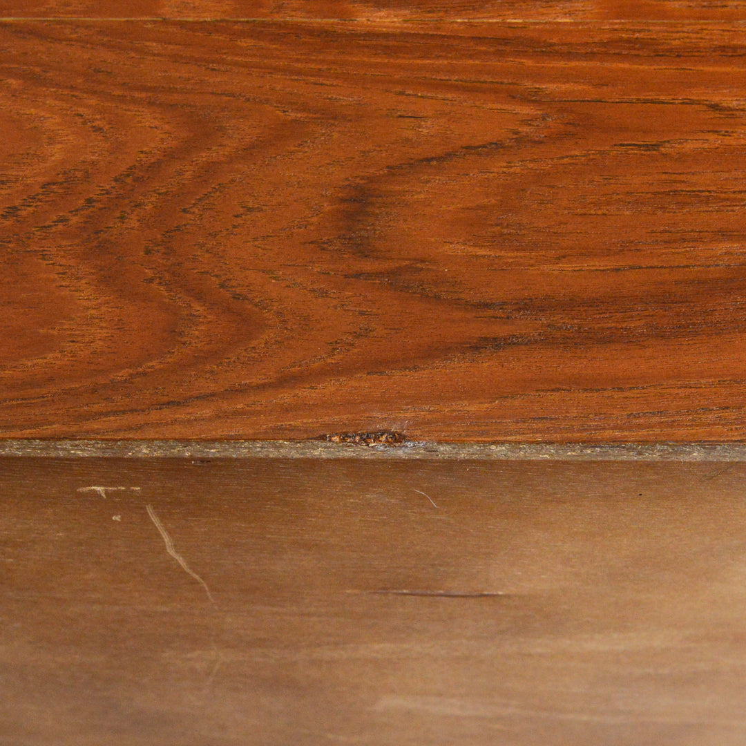 60s ヴィンテージ チーク ガラスキャビネット 62(3段/天板剥離再塗装済）