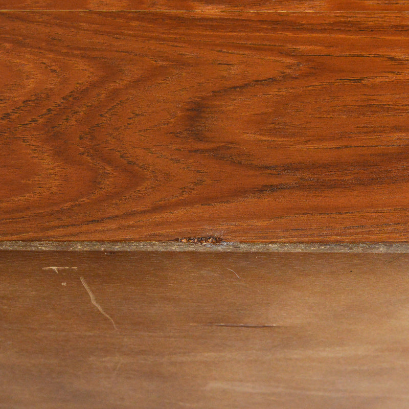 60s ヴィンテージ チーク ガラスキャビネット 62(3段/天板剥離再塗装済）