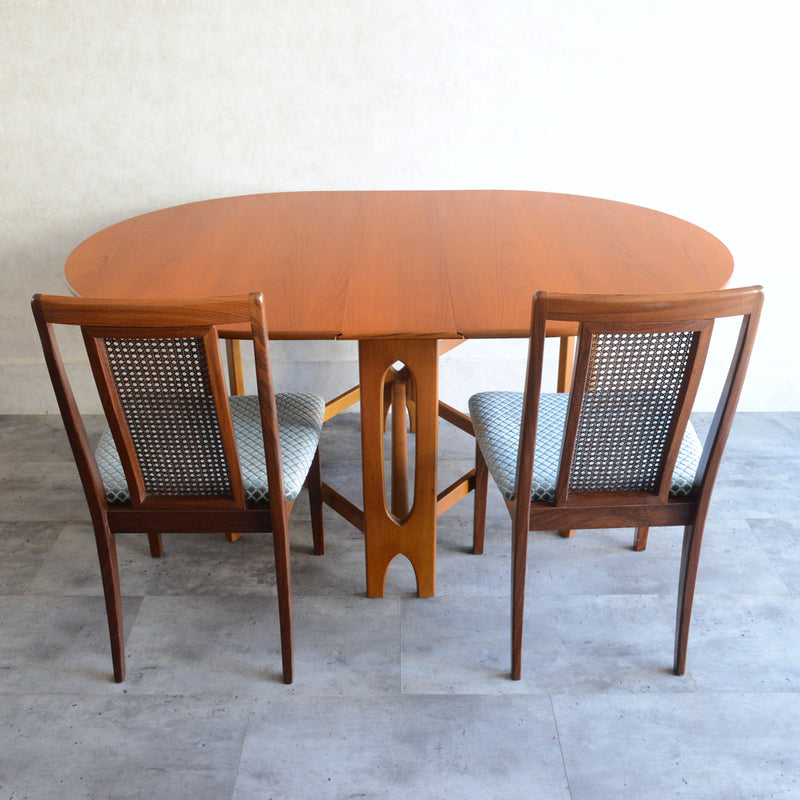 Jentique ジェンティーク　ゲートレッグテーブル32（オーバル・天板剝離再塗装済）