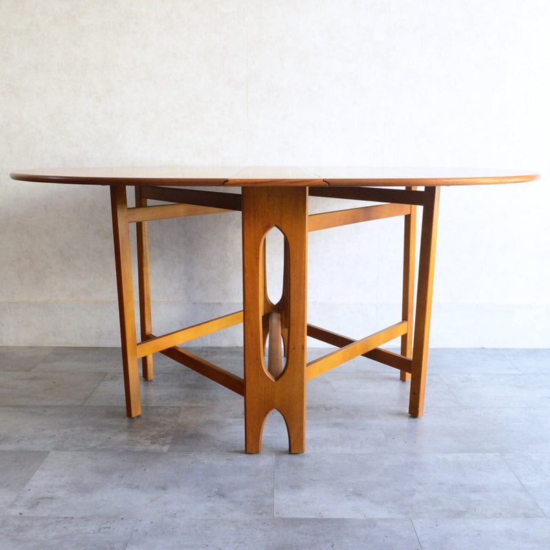 Jentique ジェンティーク　ゲートレッグテーブル32（オーバル・天板剝離再塗装済）