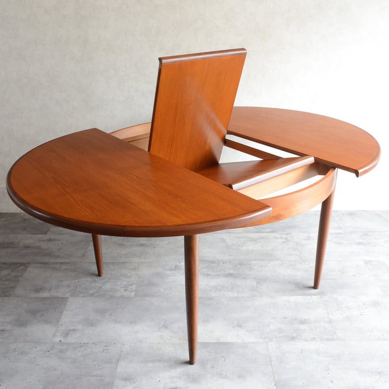 G-PLAN ジープラン　エクステンション ラウンドテーブル80(天板剥離再塗装）