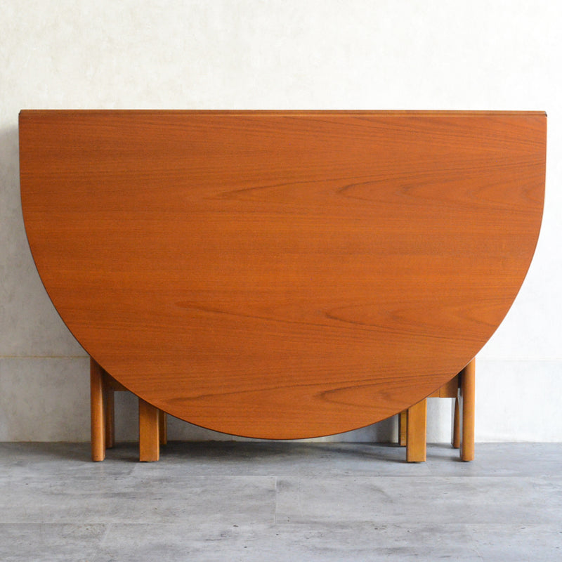 Jentique ジェンティーク　ゲートレッグテーブル32（オーバル・天板剝離再塗装済）