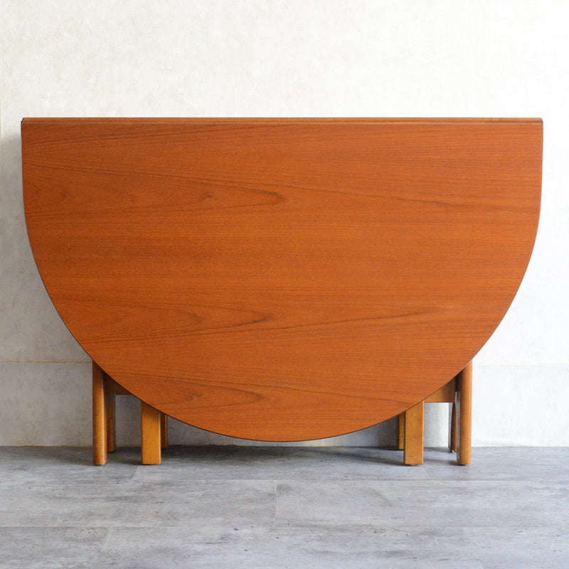 Jentique ジェンティーク　ゲートレッグテーブル32（オーバル・天板剝離再塗装済）