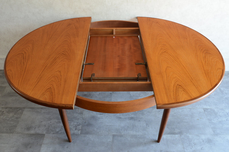 M様見学予約商品 G-PLAN ジープラン エクステンション ラウンドテーブル85 (天板剥離再塗装）