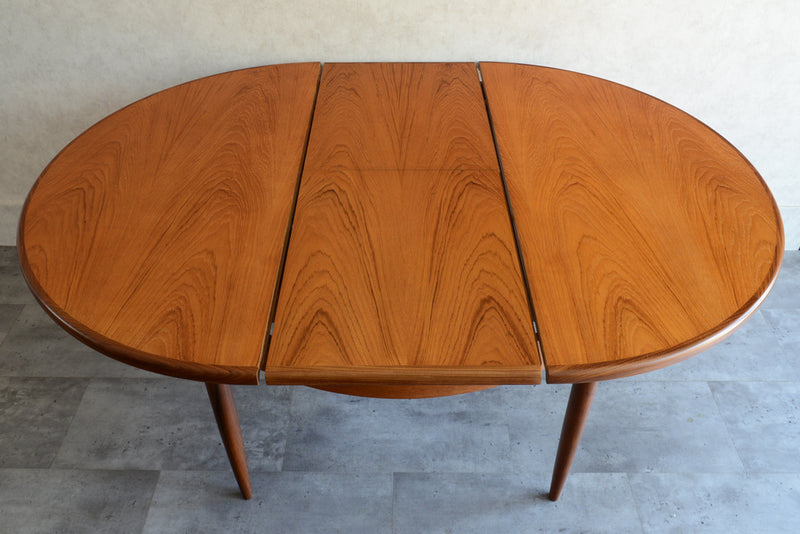 M様見学予約商品 G-PLAN ジープラン エクステンション ラウンドテーブル85 (天板剥離再塗装）