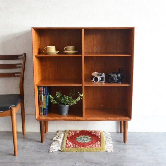 デンマークヴィンテージ　チーク2列3段 オープンシェルフ  5-163