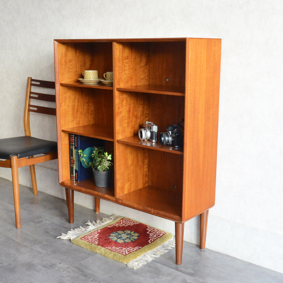 デンマークヴィンテージ　チーク2列3段 オープンシェルフ  5-163