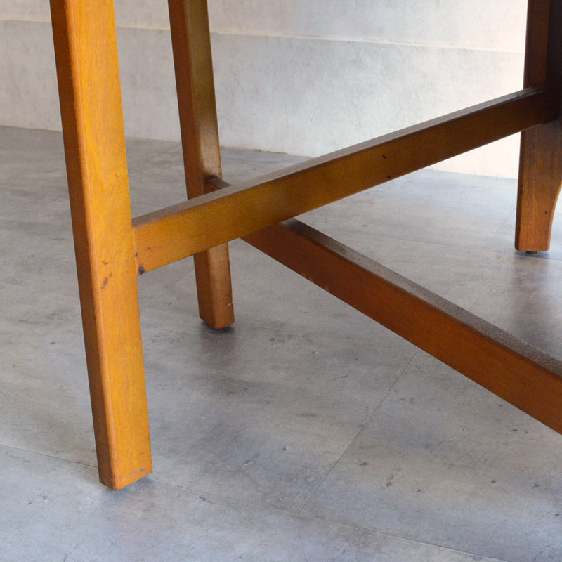 Jentique ジェンティーク　ゲートレッグテーブル32（オーバル・天板剝離再塗装済）