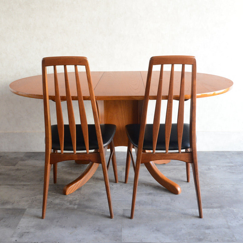 Sutcliffe サトクリフ チークゲートレッグテーブル31(オーバル・天板剝離再塗装済）