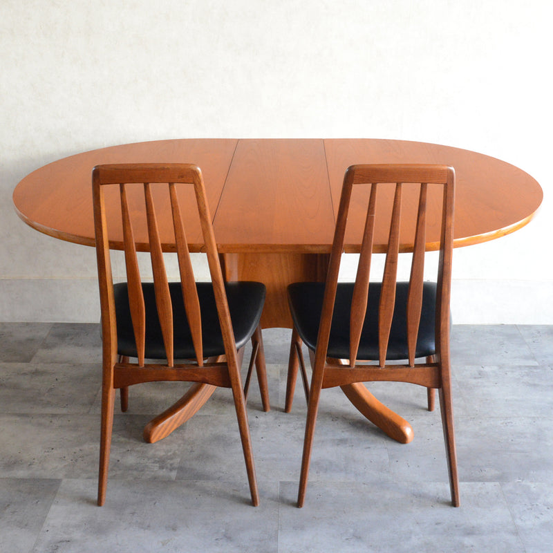 Sutcliffe サトクリフ チークゲートレッグテーブル31(オーバル・天板剝離再塗装済）