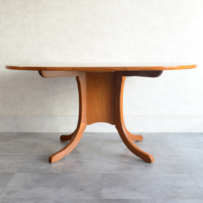 Sutcliffe サトクリフ チークゲートレッグテーブル31(オーバル・天板剝離再塗装済）