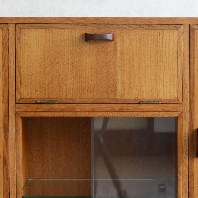 ミッドセンチュリー ヴィンテージ　オーク ガラスキャビネット 88