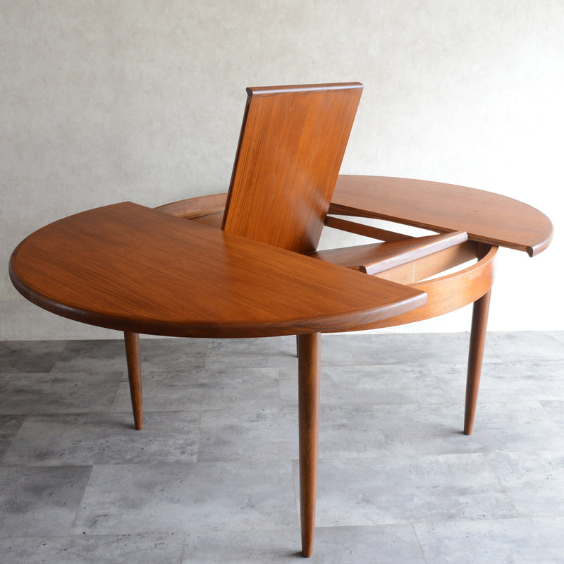 G-PLAN ジープラン　エクステンション ラウンドテーブル81(天板剥離再塗装）