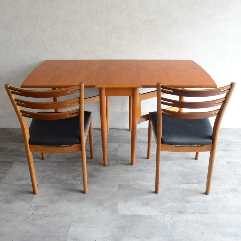 ミッドセンチュリー ヴィンテージ　ゲートレッグダイニングテーブル48 (天板剝離再塗装済）