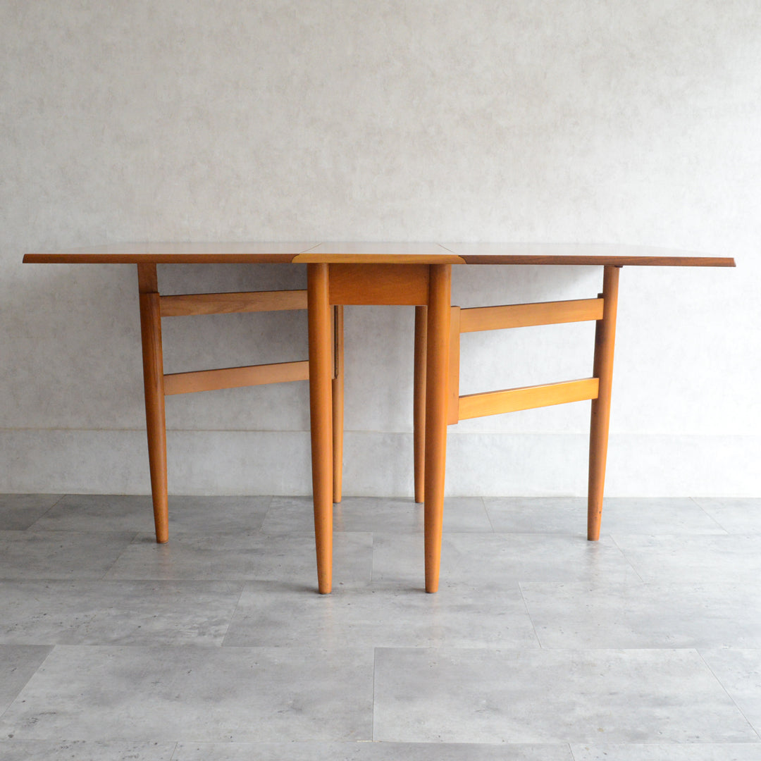 ミッドセンチュリー ヴィンテージ　ゲートレッグダイニングテーブル48 (天板剝離再塗装済）