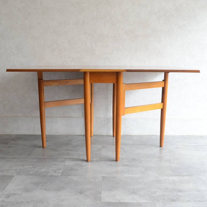 ミッドセンチュリー ヴィンテージ　ゲートレッグダイニングテーブル48 (天板剝離再塗装済）