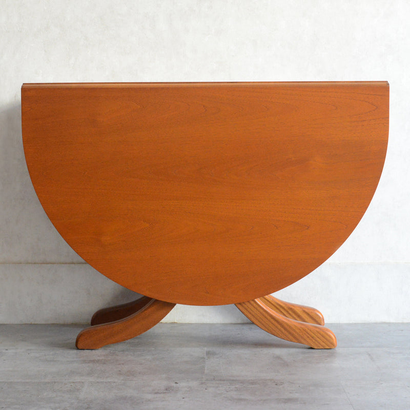 Sutcliffe サトクリフ チークゲートレッグテーブル31(オーバル・天板剝離再塗装済）