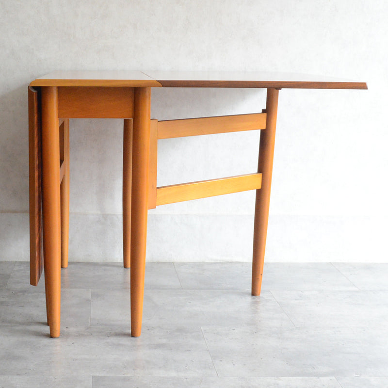 ミッドセンチュリー ヴィンテージ　ゲートレッグダイニングテーブル48 (天板剝離再塗装済）