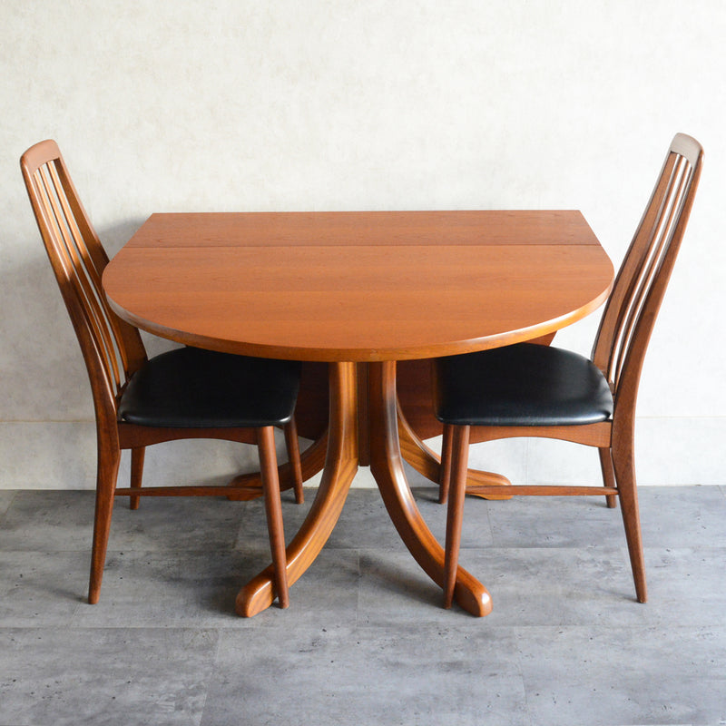 Sutcliffe サトクリフ チークゲートレッグテーブル31(オーバル・天板剝離再塗装済）