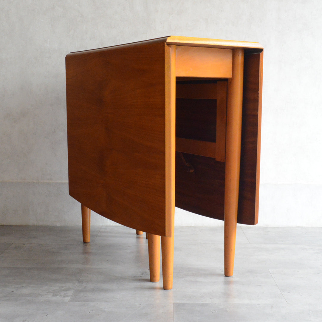 ミッドセンチュリー ヴィンテージ　ゲートレッグダイニングテーブル48 (天板剝離再塗装済）