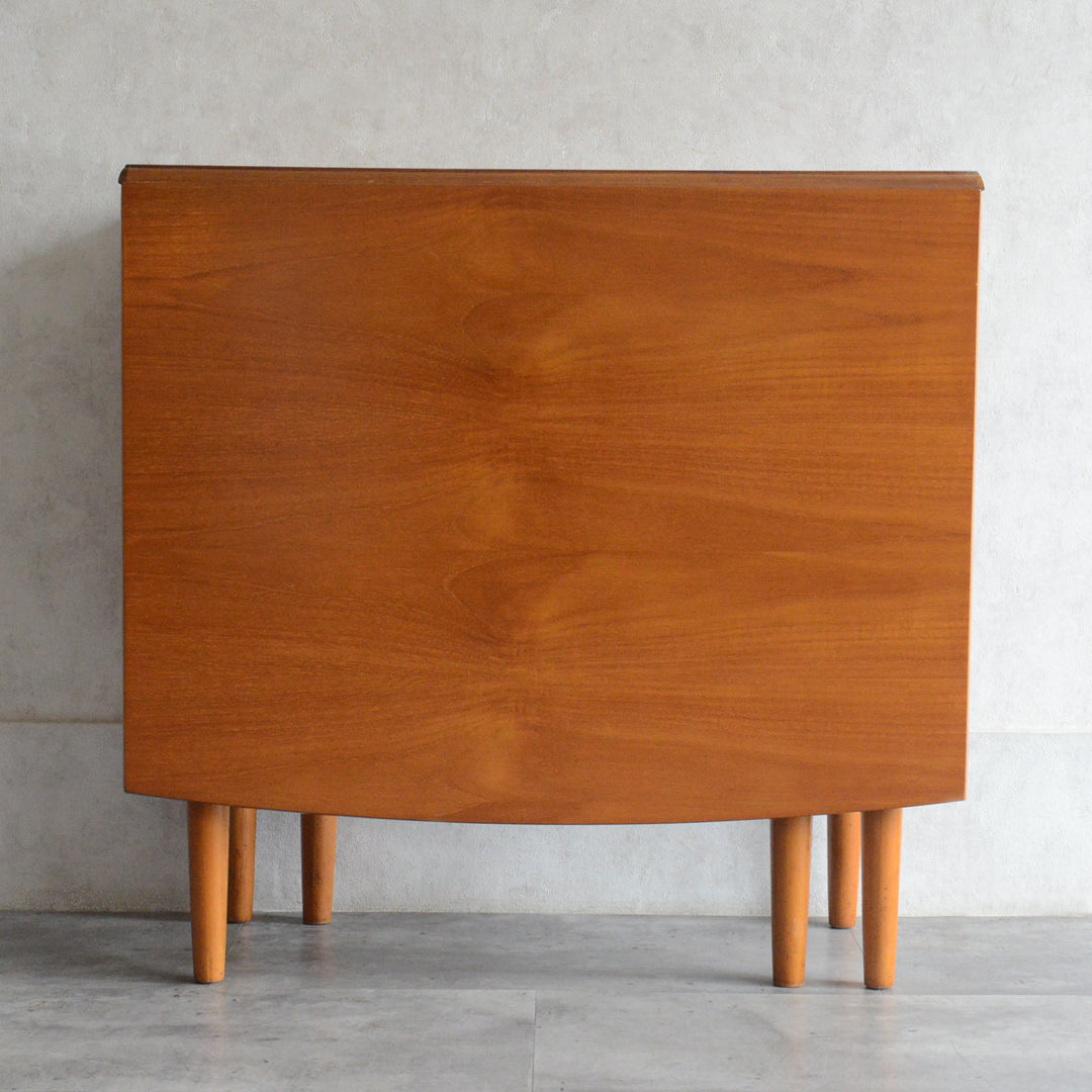 ミッドセンチュリー ヴィンテージ　ゲートレッグダイニングテーブル48 (天板剝離再塗装済）