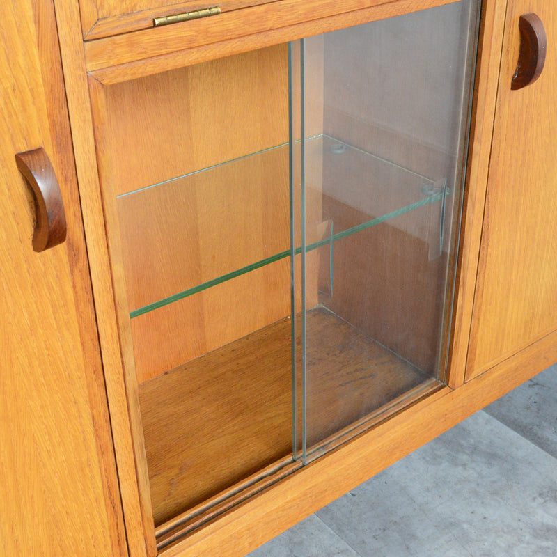 ミッドセンチュリー ヴィンテージ　オーク ガラスキャビネット 88