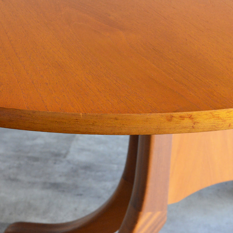 Sutcliffe サトクリフ チークゲートレッグテーブル31(オーバル・天板剝離再塗装済）