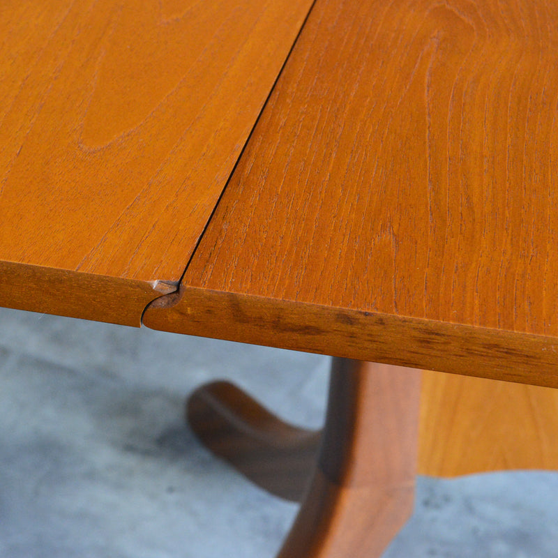 Sutcliffe サトクリフ チークゲートレッグテーブル31(オーバル・天板剝離再塗装済）