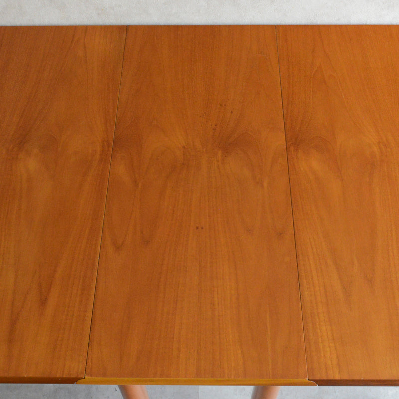 ミッドセンチュリー ヴィンテージ　ゲートレッグダイニングテーブル48 (天板剝離再塗装済）