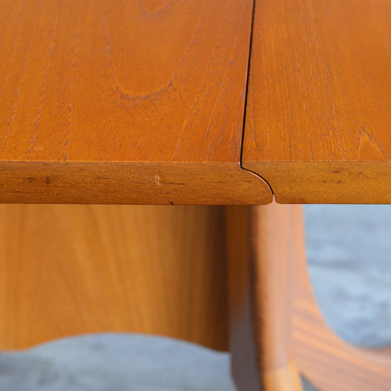 Sutcliffe サトクリフ チークゲートレッグテーブル31(オーバル・天板剝離再塗装済）