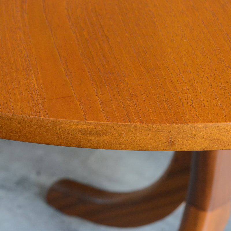 Sutcliffe サトクリフ チークゲートレッグテーブル31(オーバル・天板剝離再塗装済）