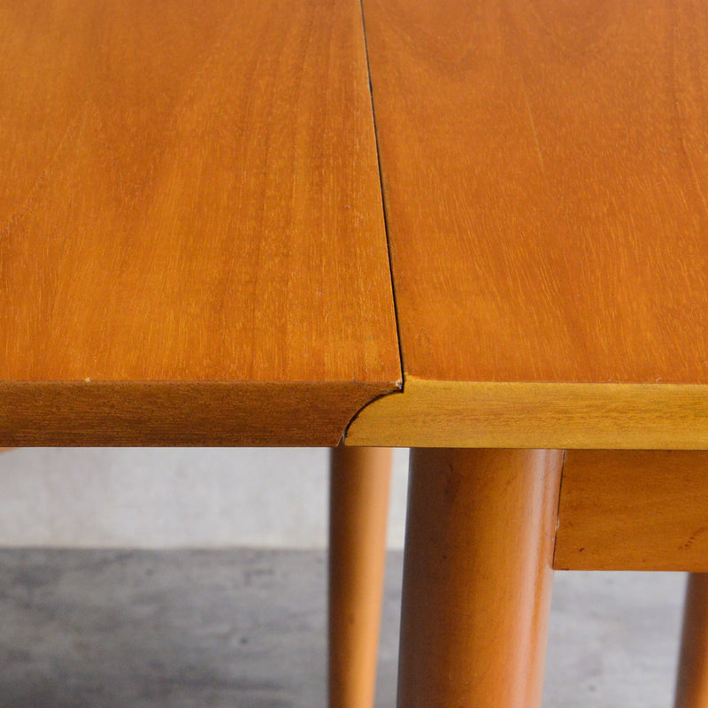 ミッドセンチュリー ヴィンテージ　ゲートレッグダイニングテーブル48 (天板剝離再塗装済）