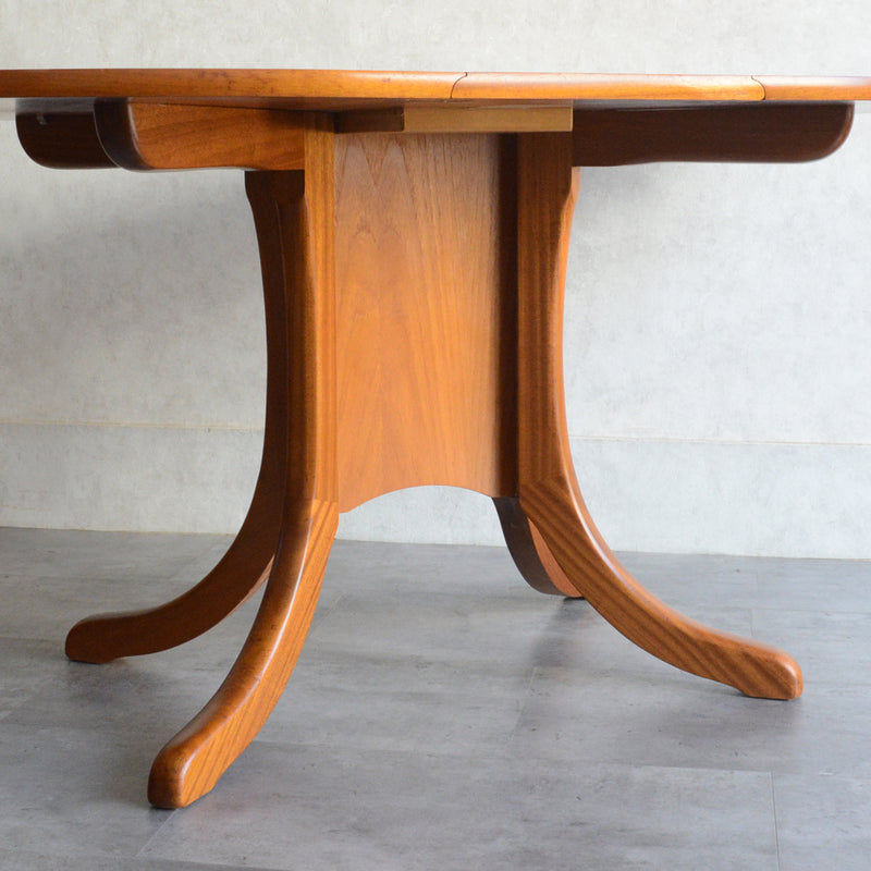 Sutcliffe サトクリフ チークゲートレッグテーブル31(オーバル・天板剝離再塗装済）