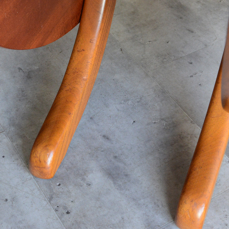 Sutcliffe サトクリフ チークゲートレッグテーブル31(オーバル・天板剝離再塗装済）