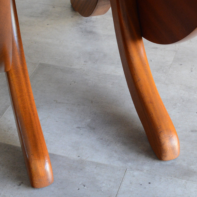 Sutcliffe サトクリフ チークゲートレッグテーブル31(オーバル・天板剝離再塗装済）