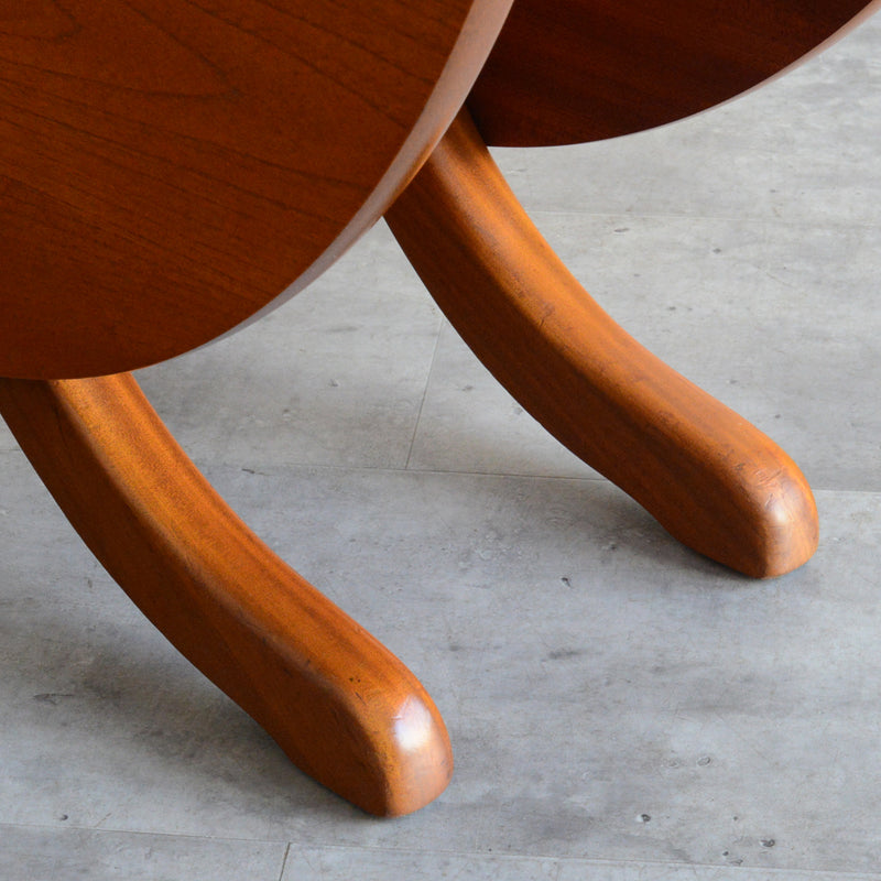 Sutcliffe サトクリフ チークゲートレッグテーブル31(オーバル・天板剝離再塗装済）