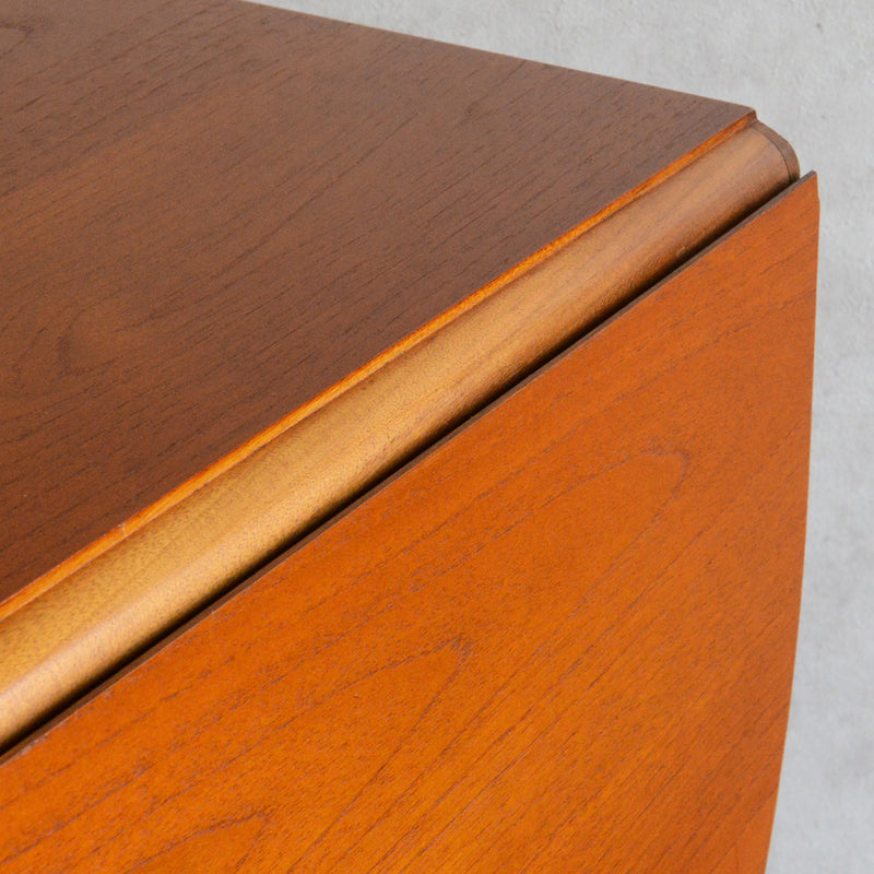 Sutcliffe サトクリフ チークゲートレッグテーブル31(オーバル・天板剝離再塗装済）