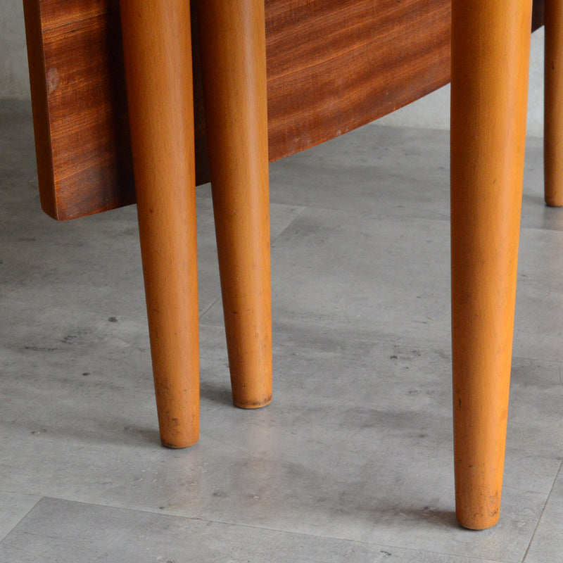 ミッドセンチュリー ヴィンテージ　ゲートレッグダイニングテーブル48 (天板剝離再塗装済）