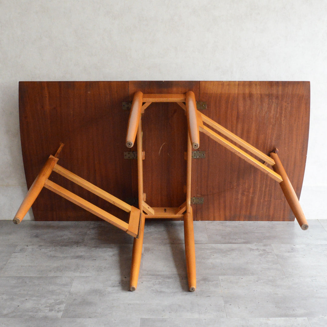 ミッドセンチュリー ヴィンテージ　ゲートレッグダイニングテーブル48 (天板剝離再塗装済）