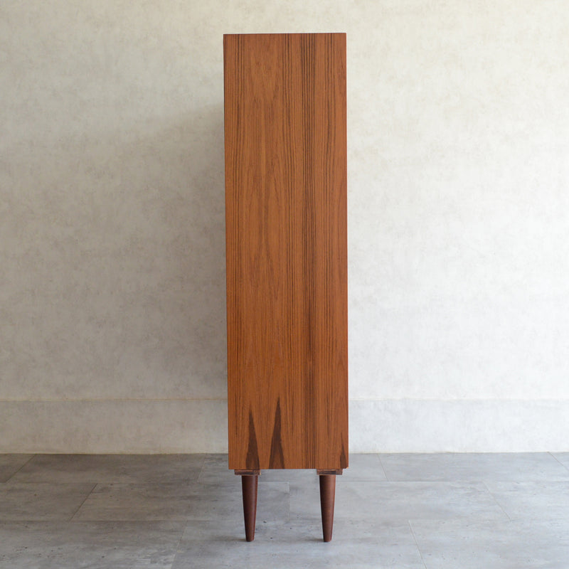 M様予約商品　デンマークヴィンテージ チークシェルフ(ガラス戸付）P-15