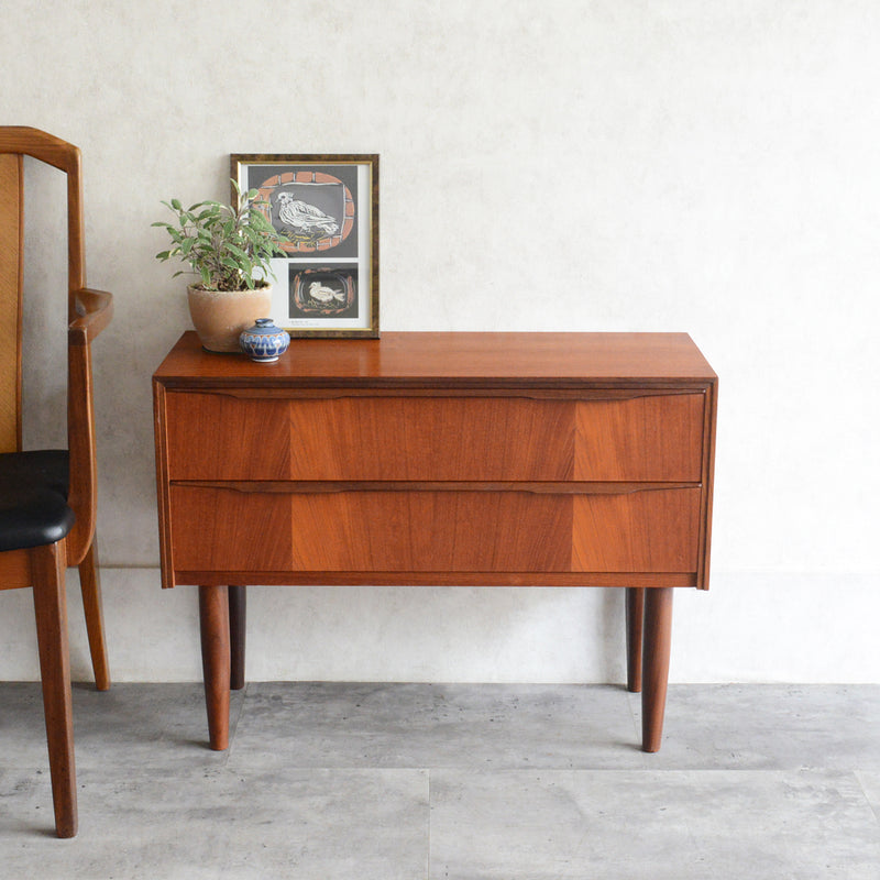 デンマーク ヴィンテージ チーク２段チェスト 6-42