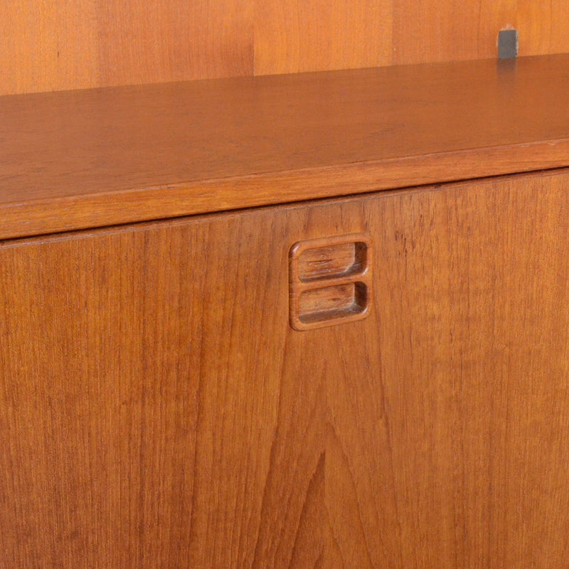 デンマーク ヴィンテージ チーク ブックシェルフ 8-25（フラップ扉）