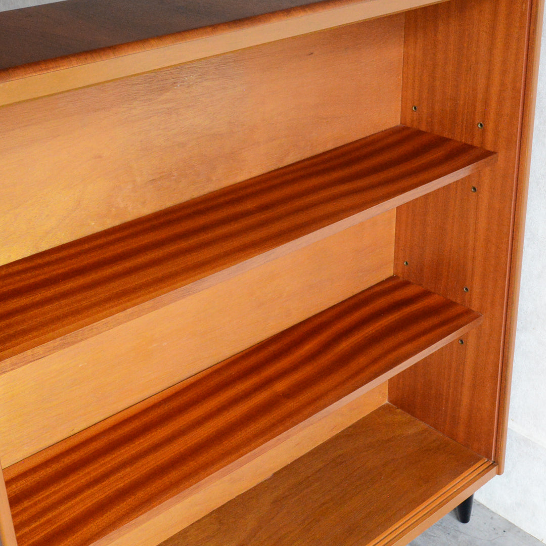 ミッドセンチュリー ヴィンテージ　ガラスキャビネット 96(天板剥離再塗装済）